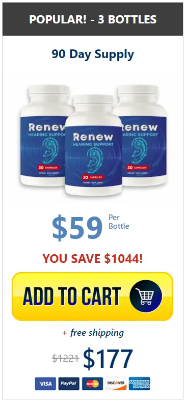 Renew Hearing Support 3 bottle 